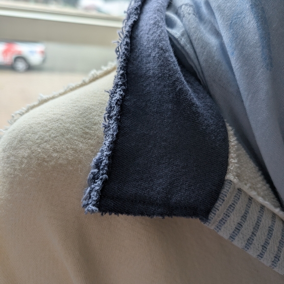 BUCKETLIST Cream and Navy V-Neck Sweater - Picture 4 of 10